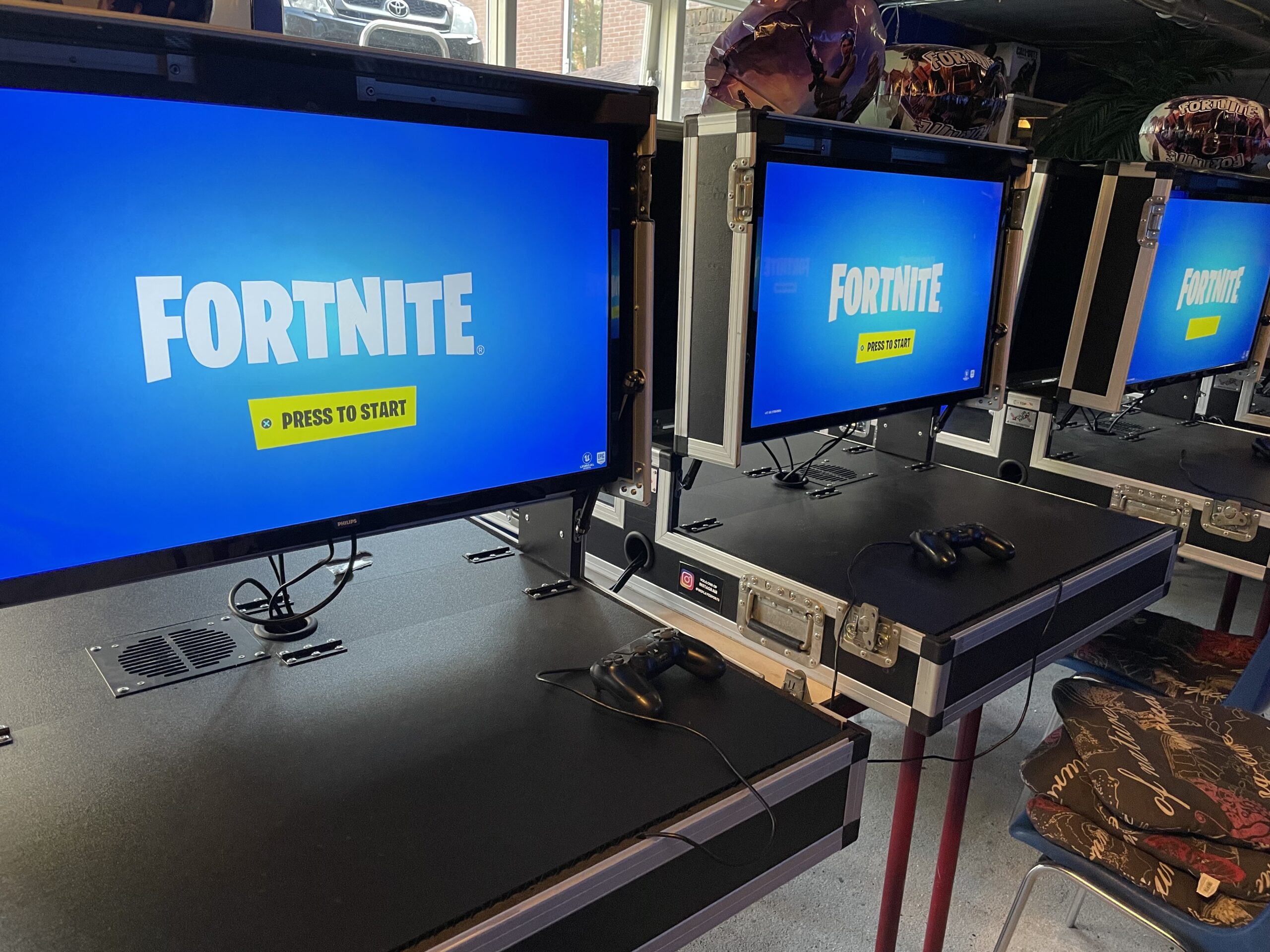 Overzicht van gamecases tijdens Fortnite toernooi