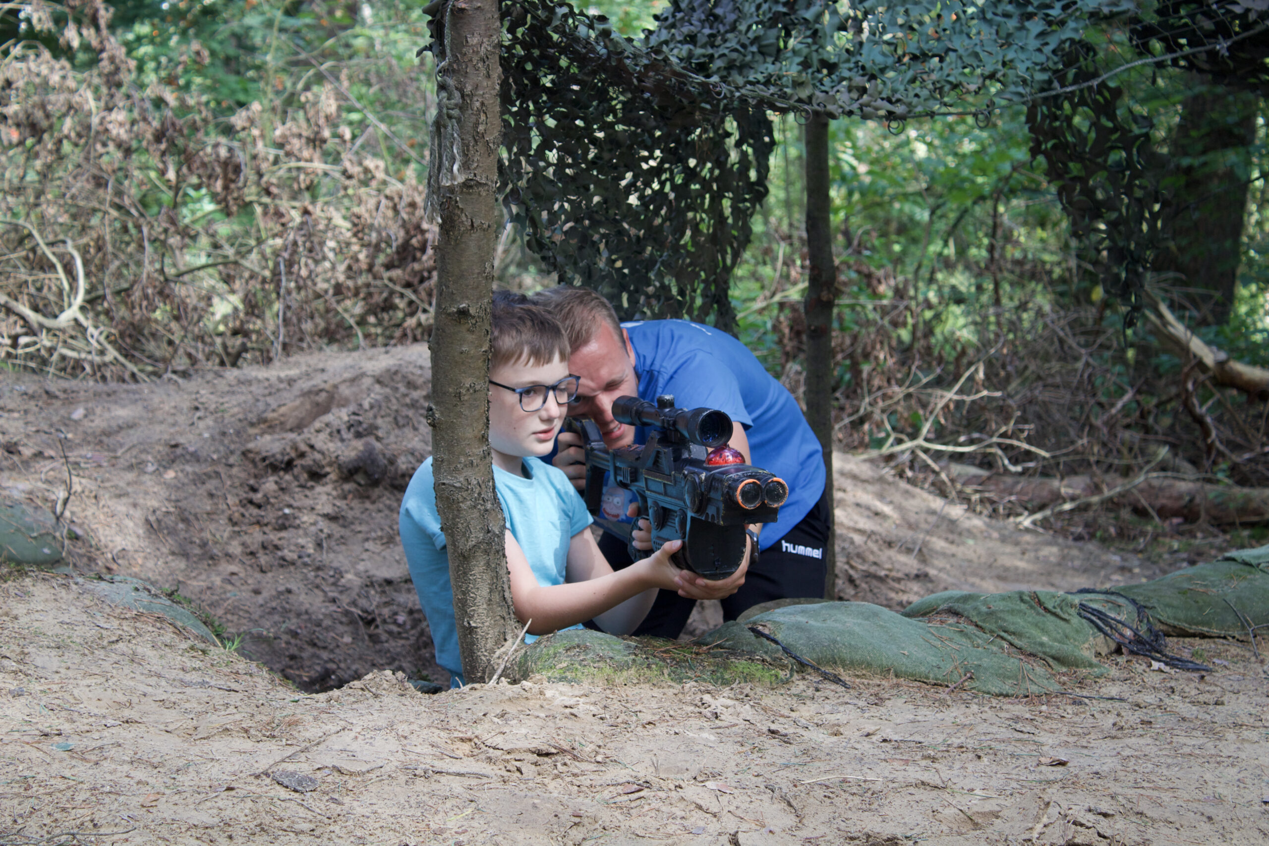 Lasergamen tijdens dagprogrammering
