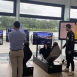 Workshops met activiteiten bij Rijkswaterstaat, foto van Formule 1 simulatoren